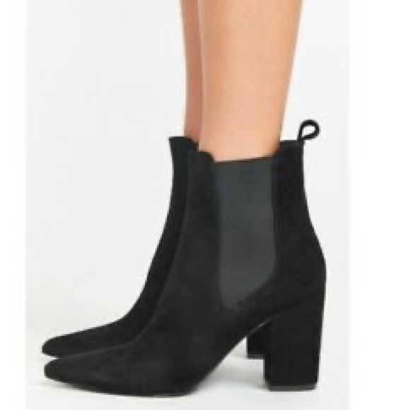 Steve Madden Black Subtle Suede Bootie - Picture 5 of 6